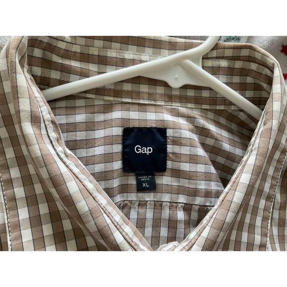 Gap‎ Shirt Button Front Long Sleeve Plaid  Men's XL - Picture 4 of 4